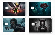 Disney Demon ATM DEBIT CREDIT CARD Skin Sticker Snow Tinkerbell Ariel Halloween