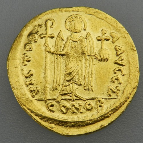 Bizancio - Moneda de oro Solidus Mauricius Tiberius 582 - 602 - 1 - Imagen 2 de 2