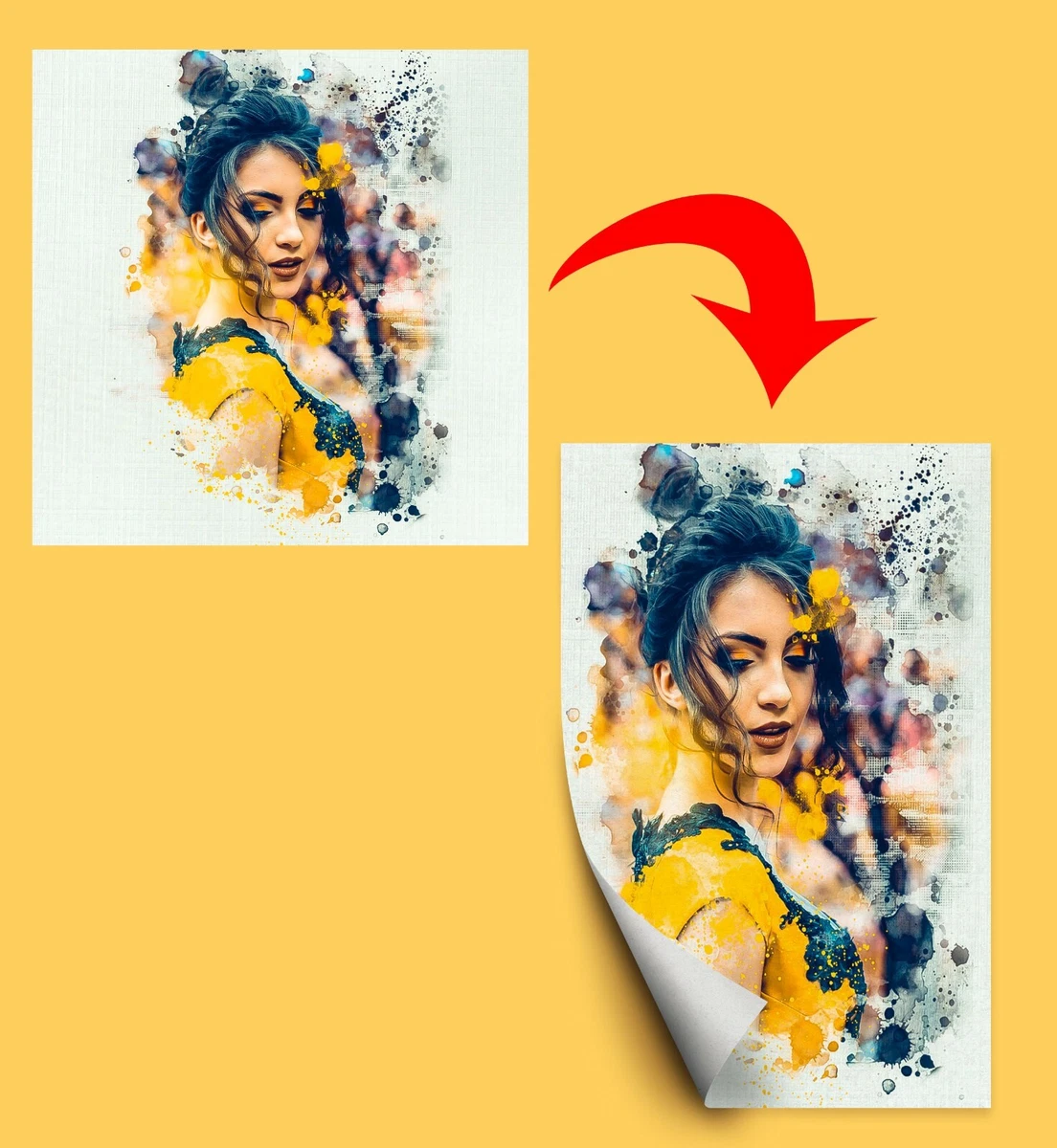 Drip Painting Portrait