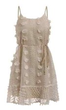 Textured Boho Slip Dress Large Neutral Cottagecore Spring Summer Textured NWT