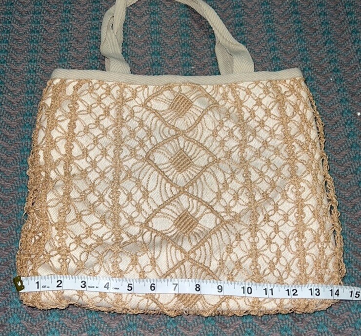Macrame shoulder tote - image 2