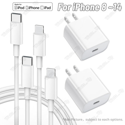 20W USB C Type-C Fast PD Power Wall Charger Adapter For iPhone 14 13 12 11 X XR