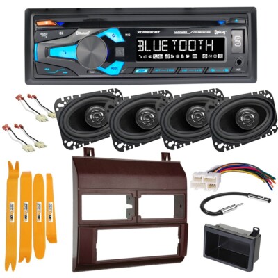 Dual AM/FM CD Receiver RED Dash Kit & 4x6'' Speakers for 1988-1994 GM C/K 1500