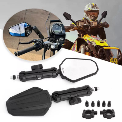 2 Stk. E-geprüft Klappbar Spiegel Universal M8 M10 für Motorrad Quad Roller ATV