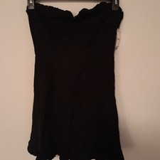 Free People Beat The Heat Strappless Mini Dress Black Med NWT