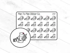 2707~~Bathroom Bear Planner Stickers.