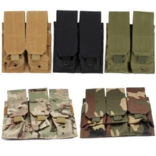 Military Tactical MOLLE Triple Magazine Pouches Double Army Shooting Mag Pouch