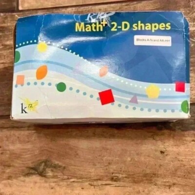 Math+ 2D Shapes Blocks A-N and AA-HH New in Box 04630 Homeschooling Learning Toy