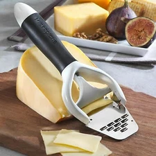 MICROPLANE CHEESE SLICER ADJUSTABLE HANDLE KNOB MULTI SLICE CHEESE PLANE GRATER