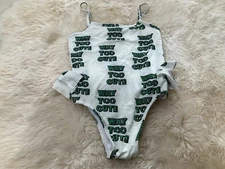 Hugo Loves Tiki Ruffle Swimsuit Way Too Cute Size 10 Youth Swim Kids 10