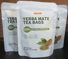 HUDETEX YERBA MATE TEA BAGS - 3 BAGS 30 EACH