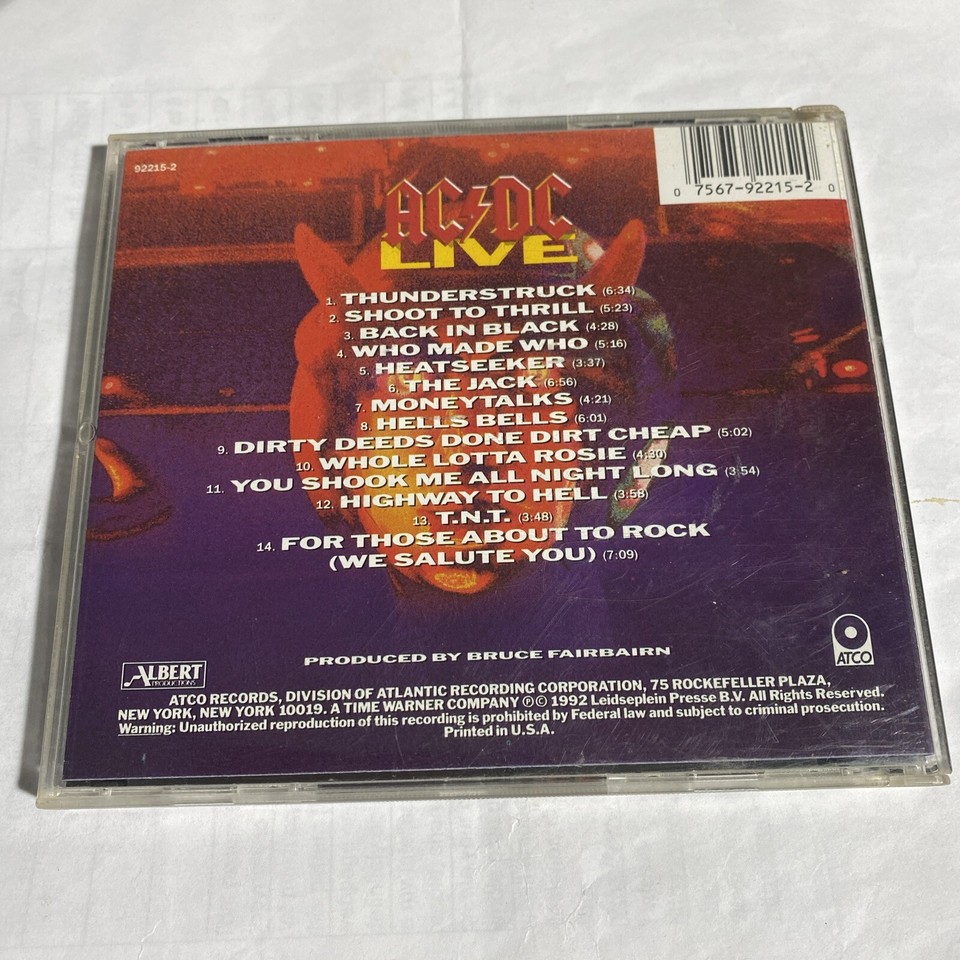 Live [Remaster] by AC/DC (CD,-1992, Atco (USA)) 75679221520 | eBay