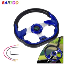 320mm 12.5" Blue Cart Steering Wheel For EZGO TXT RXV Yamaha and Club Car