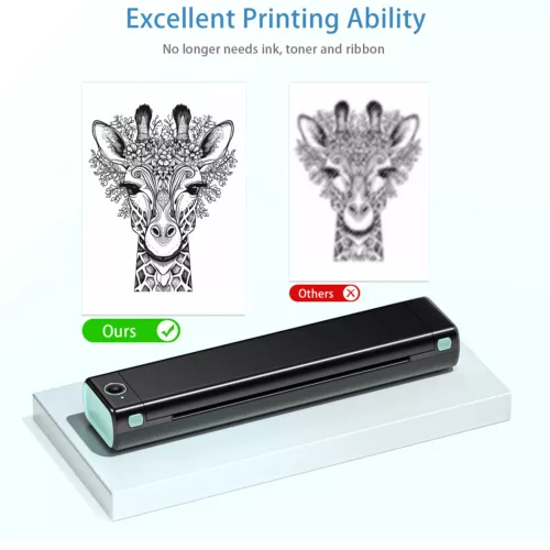 Phomemo M08F Wireless A4 Bluetooth Thermodrucker für tragbare Reisen M08F Posten - Bild 3 von 32