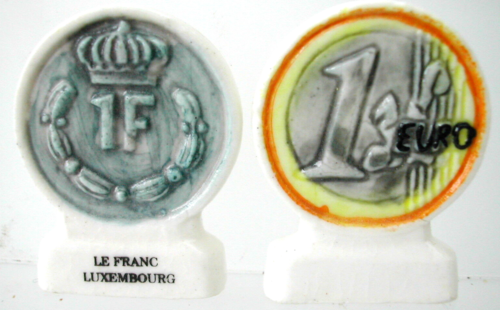 Feve 2002 - 12 MONNAIES POUR 1€ - PHOTO RECTO-VERSO - LE FRANC - LUXEMBOURG - Afbeelding 1 van 1