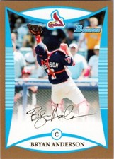 2008 Bowman Draft Prospects Gold #BDPP96 Bryan Anderson FG St. Louis Cardinals