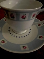 English Rose Footed Tea cup  Saucer China Set