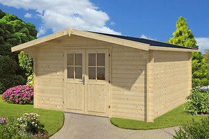 34 Mm Gartenhaus Eifel 2 Ca 400 X 400 Cm Blockhaus Geratehaus Holzhaus Schuppen Ebay