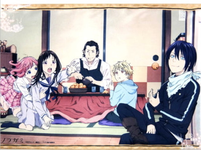 Rare Noragami Group (5 people) A2 Tapestry 2014 movic Japan anime