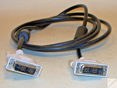 DVI Kabel von DELL ca. 1,8m Stecker-Stecker m-m digital Monitor Stecker weiß _uw