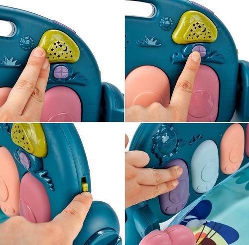 Spieldecke mit Spielbogen Baby Gym Spielmatte Krabbeldecke Erlebnisdecke Blau - Bild 12 von 22