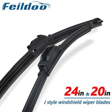 Feildoo 24"&20" Windshield Wiper Blades Fit For Cadillac XT5 2020 J HOOK 2 Pack
