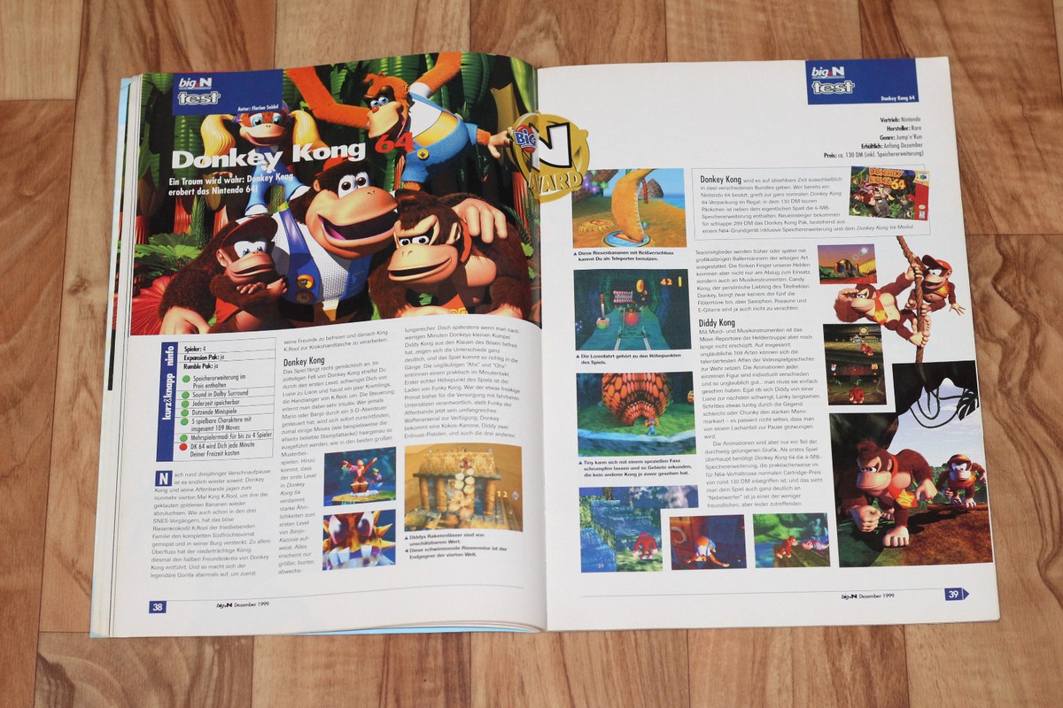 1999 Nintendo 64 Magazine Donkey Kong 64 Hydro Thunder Gex 3 Deep
