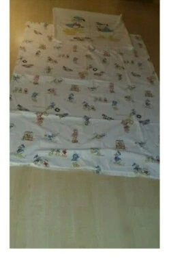 Rar Vintage 2 tlg Kinder Bettwäsche Donald Duck Disney bed linen normalgröße  - Bild 1 von 4