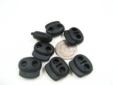 2cm black mini Toggles Cord Adjusters Orbs Spring Loaded cord locks Rope lock