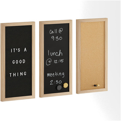 Martha Stewart Everette Cork Board Chalk Board Letter Board Set Included Push