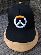 Overwatch Black Yellow White Embroidered Snapback Cap Hat With Tags