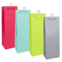 Idena Flaschentasche Uni Blau Gelb Rot GrüN 12X35X9Cm 4Fach Sortiert 128G/M² 318