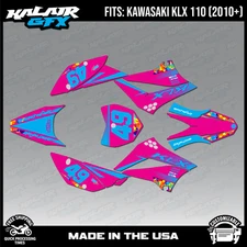 Graphics Kit for Kawasaki KLX110 KLX110R/RL (2010-2024) Blaze- Magenta