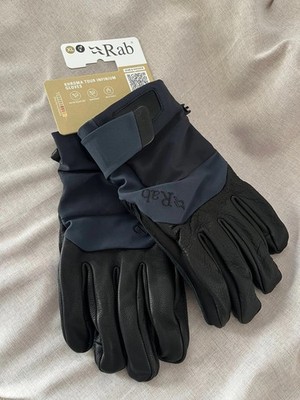 Rab Gloves XL Goat Leather Black Khroma Tour Infinium  NEW With Tags RRP £95