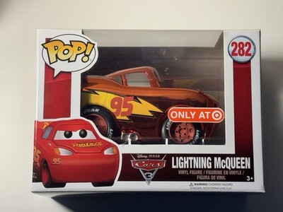Funko Pop! Cars 3 Lightning McQueen #282 Target Exclusive Chrome W/Pop Protector