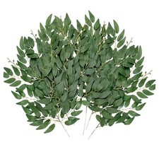 24Pcs Artificial Italian Ruscus Greenery Stems,Silk Greenery Plants Spray 24pcs