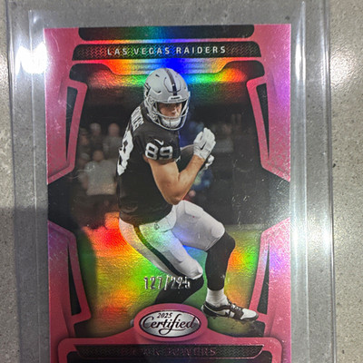 Panini Certified 2025 Brock Bowers Las Vegas Raiders Pink 127/225