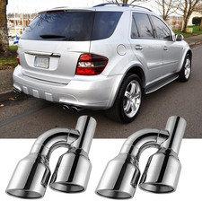 2.5" Inlet 4" Out Endrohre Auspuffblende Doppelrohr f&uuml;r Mercedes M-Klasse W164