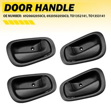4x Interior Door Handle Black For 1998-2002 Toyota Corolla Chevrolet Prizm 4x Interior Door Handle Black For 1998-2002 Toyota Corolla Chevrolet Prizm