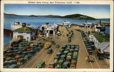 Golden Gate Ferry San Francisco California vintage postcard c597