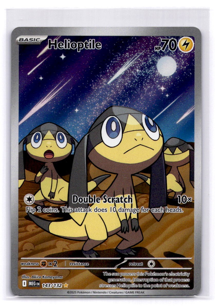Helioptile Illustration Rare ME01: Mega Evolution 143/132 LP-NM