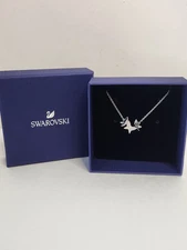 Glinda’s Necklace Swarovski Lilia necklace Butterfly, White, Rhodium plated