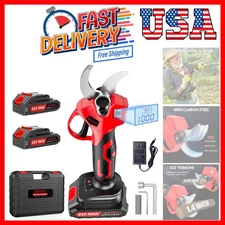 Upgraded 1.4" Cordless Electric Pruning Shears with LCD Display & Dual Batteries