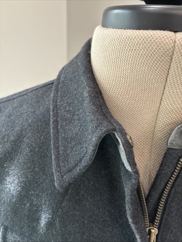 Calvin Klein Jacket Mens Medium Charcoal Wool Blend Urban Classic Quiet Luxury - Picture 6 of 14