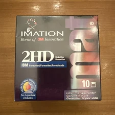 New Sealed 10 PACK of Imation brand DS/DD floppy disks.  UNFORMATTTED.