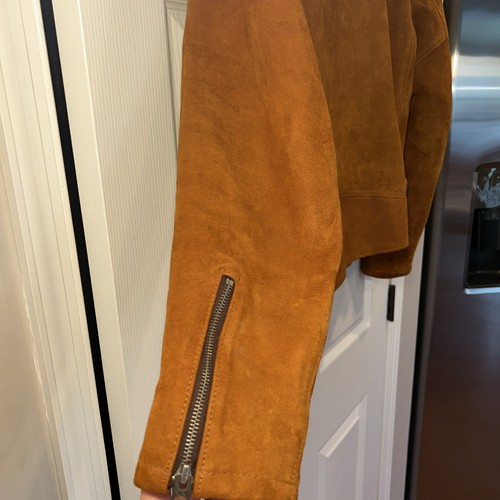 Genuine Lambs Suede LB326 Biker Perfected Jacket Made In USA By Schott NYC - Picture 9 of 14