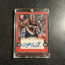 C.J. McCollum Panini First Impressions AUTOGRAPHED ROOKIE CARD #18 2013-14