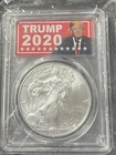 2020 (P) American Silver Eagle Donald Trump PCGS MS69 Emergency Issue FDOI