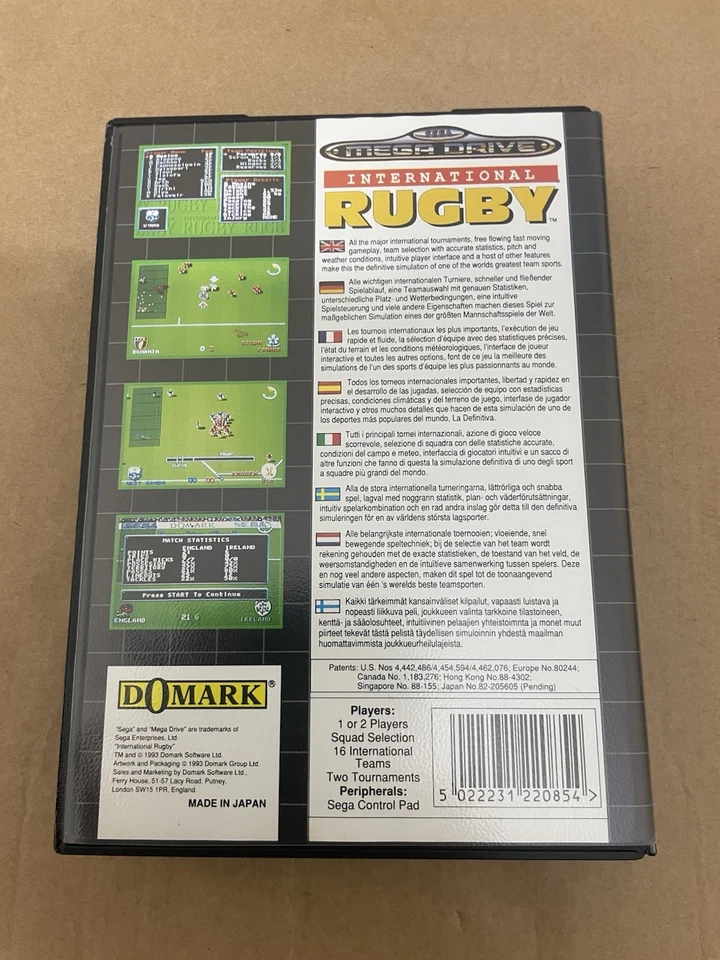 International Rugby Sega Mega Drive CIB PAL Version VGC Fast Despatch Next Day - Image 3 of 4