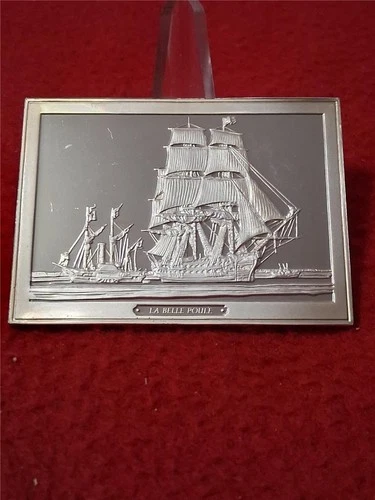 SHIPS' AHOY La Belle Poule 3.125 Troy Oz Sterling Silver Proof            #T0858